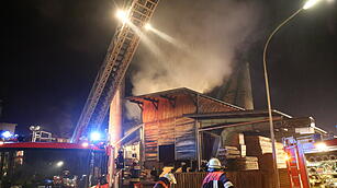 Brand in Sägewerk in Wallenfels