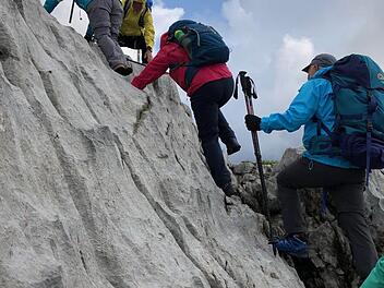Auf den Spuren Luis Trenkers und so mancher hochalpinen Gemse waren die Höchstadter TSV-Bergwanderer in den Alpen unterwegs.privat