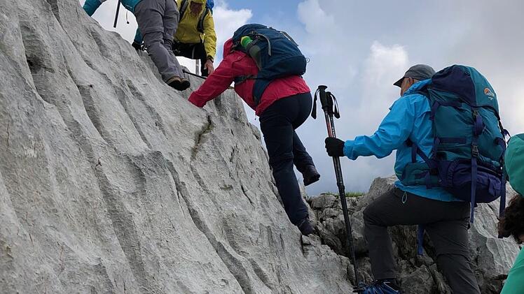 Auf den Spuren Luis Trenkers und so mancher hochalpinen Gemse waren die Höchstadter TSV-Bergwanderer in den Alpen unterwegs.privat