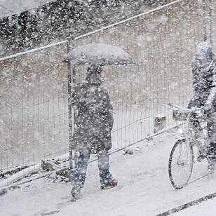Starker Schneeschauer in Nürnberg