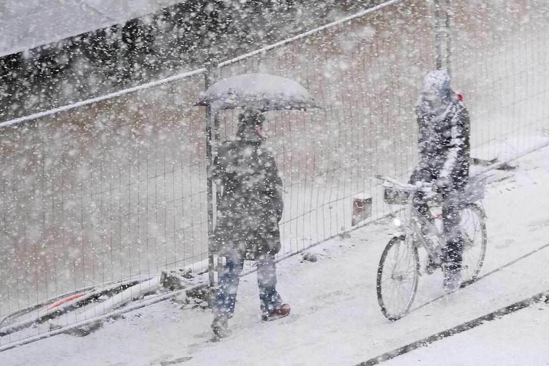 Starker Schneeschauer in Nürnberg