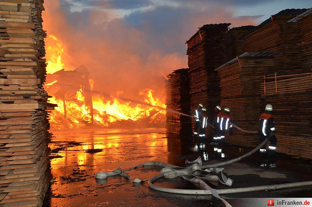 Brand im Sägewerk Untererthal