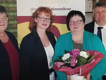 Führungswechsel bei der Frauen-Union Himmelkron. Im Bild (von links) Kreisvorsitzende Brigitte Soziaghi, die neue Vorsitzende Pia Aßmann, Birgit Benker und CSU-Ortsvorsitzender Gerhard Schneider Foto: W. Reißaus