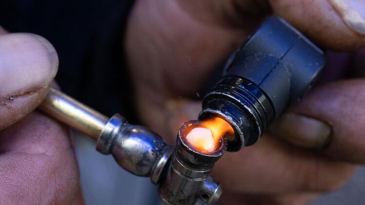 Crack-Süchtige in Frankfurt