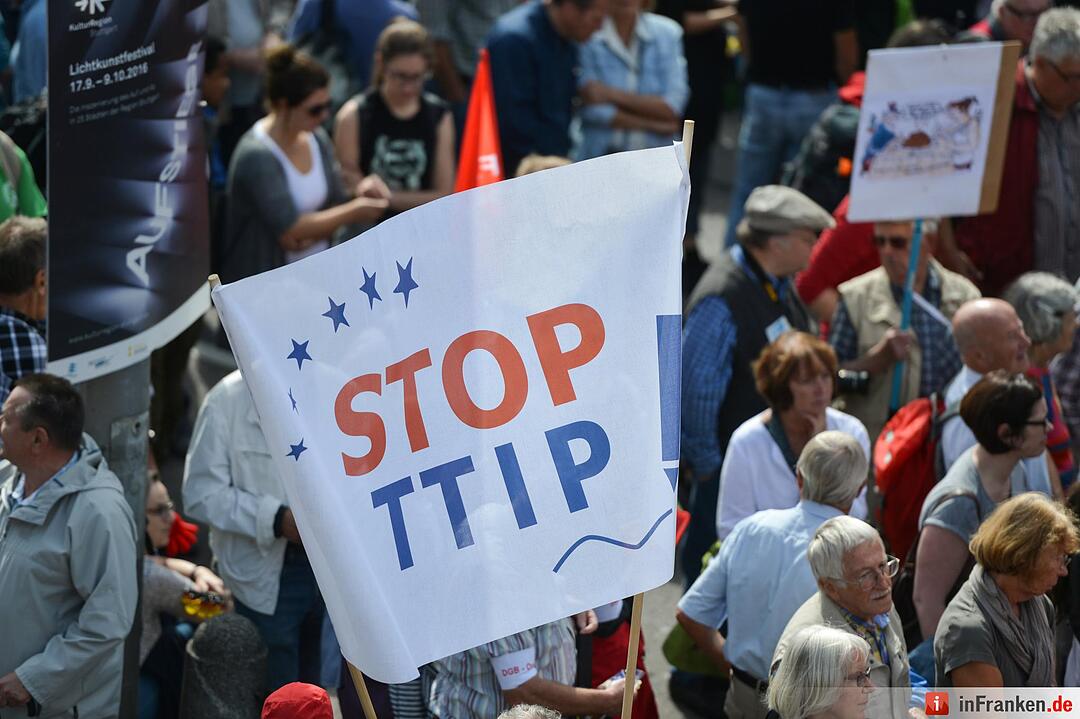 Demonstration gegen die Handelsabkommen
