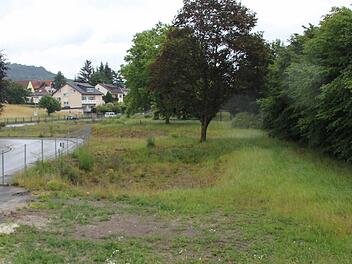 Auf über sechs Millionen Euro belaufen sich die Gesamtkosten für den Bau des neuen Feuerwehrhauses auf diesem Gelände an der Rodacher Straße in Kronach. Im Jahr 2017 möchten die Brandschützer in ihr modernes Domizil einziehen. Foto: Marco Meißner