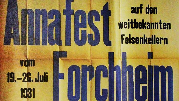 Das Annafest-Plakat aus dem Jahr 1931.Fotos: Kestler