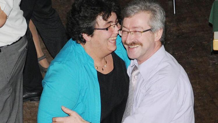 Ute und Norbert Döll aus Hofstetten besuchen den Winterball in Königsberg seit vielen Jahren, da er gut organisiert ist und weil man hier schön tanzen kann.
