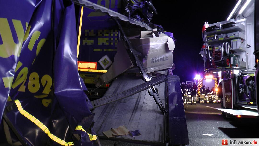 Schwerer Lkw-Unfall auf der A7 bei Hammelburg
