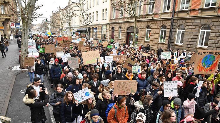 In Bamberg demonstrierten am Freitag fast 1000 Schüler für mehr Klimaschutz. Foto: Ronald Rinklef