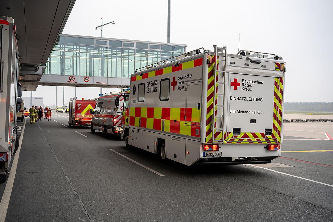 Großübung am Nürnberger Flughafen