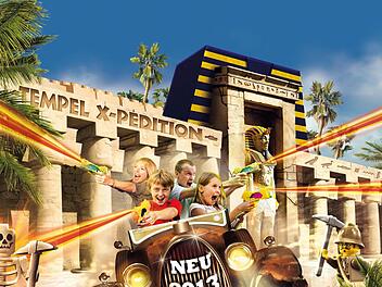 Im Reich der Pharaonen kann man auf Schatzjagd gehen.  Foto: Legoland