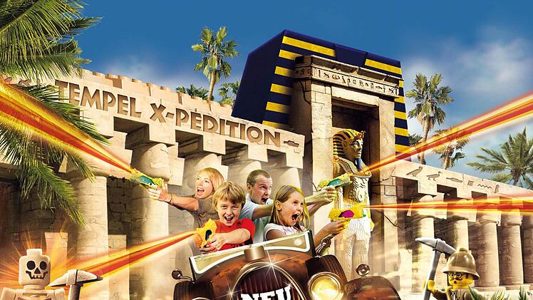 Im Reich der Pharaonen kann man auf Schatzjagd gehen.  Foto: Legoland