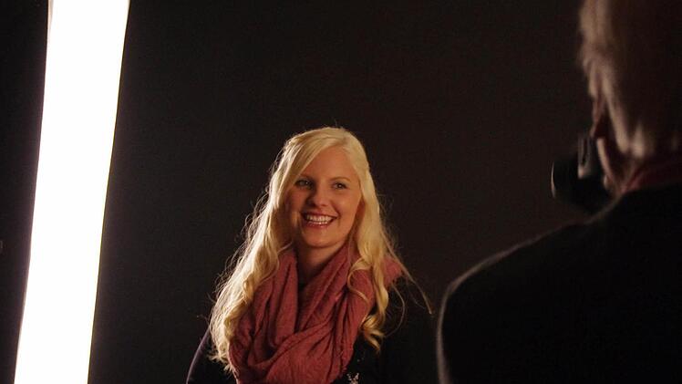 Fotoshooting mit Kronachs neuem Christkind. Foto: Marco Meißner