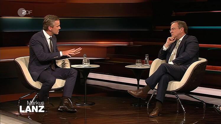 Armin Laschet (rechts) hatte 2020 im ZDF-Talk von Markus Lanz einen schweren Stand.
