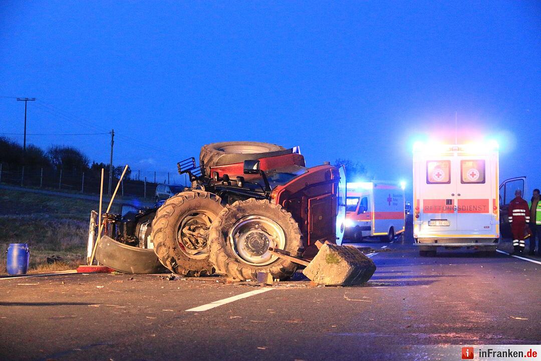 Hafenpreppach: Pkw kollidiert mit Traktor