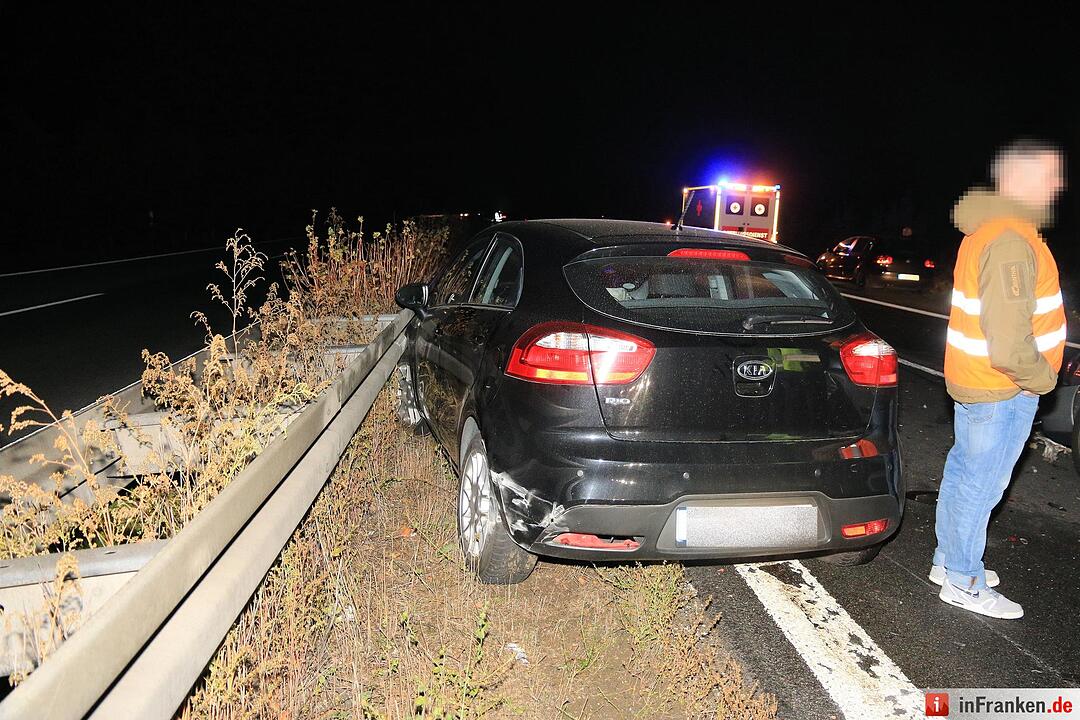 Karambolage auf der A70 bei Oberhaid