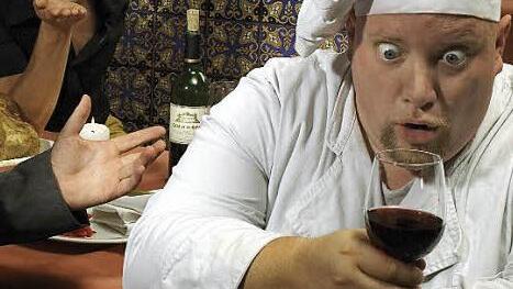 Opernsänger B. Free spielt den Koch Sanscho Panscho. Foto: privat