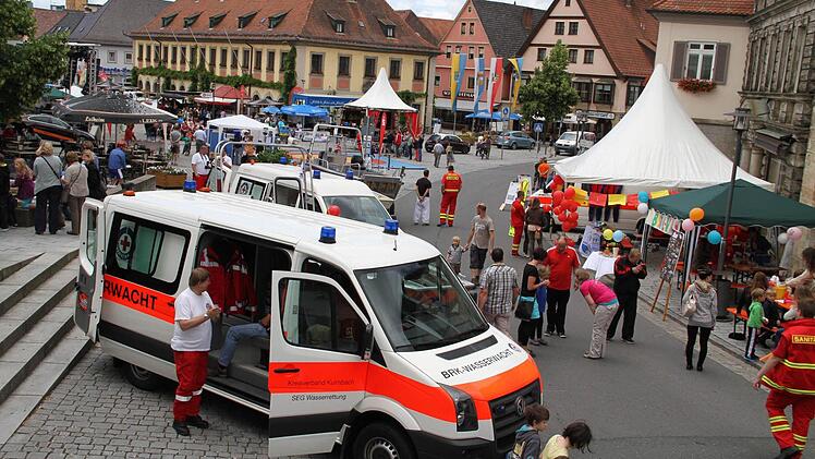 Beim Kreisjugendfest war am Sonntag viel los auf dem Lichtenfelser Marktplatz.