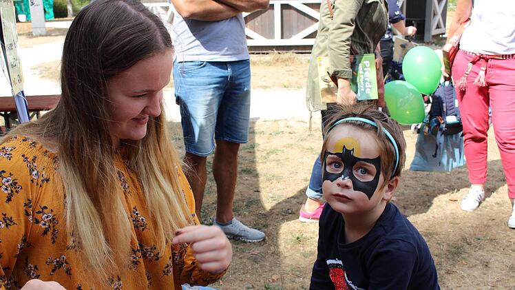 Auch Batman war im Engelgarten anzutreffen.Evi Seeger
