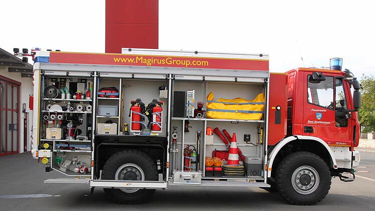 Das TLF 4000 der Staffelsteiner Feuerwehr von Magirus Foto: Matthias Einwag