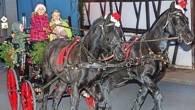 Ein besonderes Erlebnis f&uuml;r die Kinder waren die Kutschfahrten durch den Ort.  Fotos: Klaus Gagel