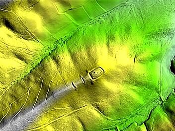 So sieht der Laserscan von der Burganlage aus, den das Bayerische Landesvermessungsamt angefertigt hat. Fotos: Günther Geiling
