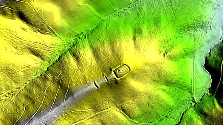 So sieht der Laserscan von der Burganlage aus, den das Bayerische Landesvermessungsamt angefertigt hat. Fotos: Günther Geiling