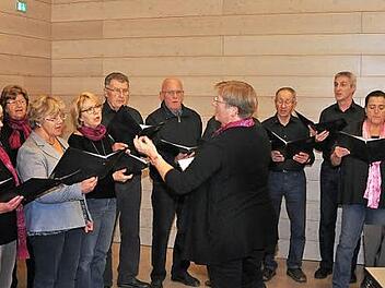 Der Gesangverein Eintracht Wonfurt unter der Leitung von Waltraud Hellwig eröffnete die Sängergruppentagung in Wonfurt mit zwei Liedern. Dem Verein gehört ein gemischter Chor, ein Projektchor und ein Kinderchor an und der Jugendchor ist seit heuer selbständig.  Fotos: Ulrike Langer