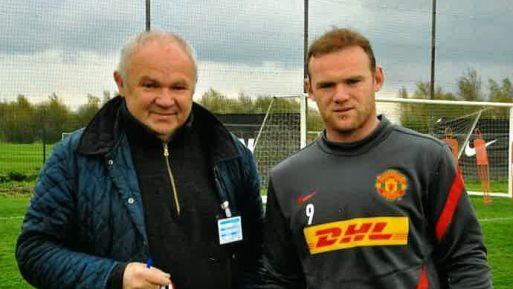 Alfons Schunk mit Wayne Rooney. Foto: privat