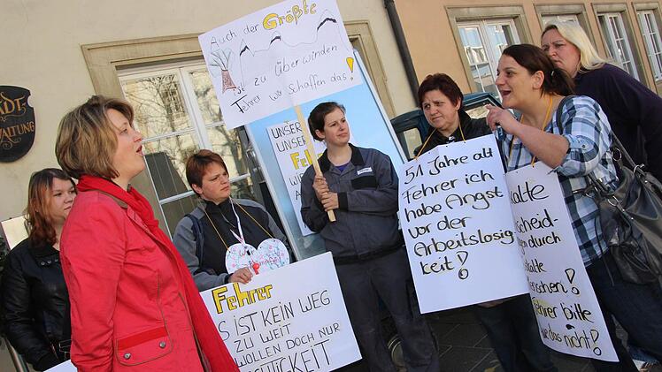 Europaabgeordnete Anja Weisgerber hörte den Demonstranten zu.