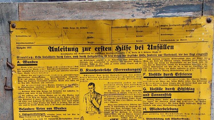 Unfallverh&uuml;tungsvorschriften anno 1937 am Maschinenhaus