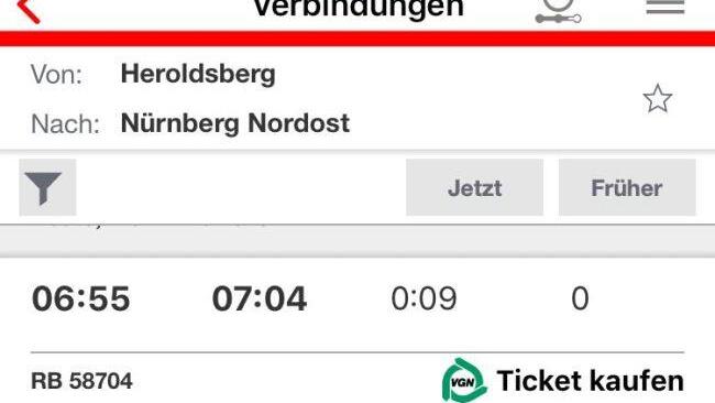 Zugausfälle auf der Gräfenbergbahn Screenshot: privat
