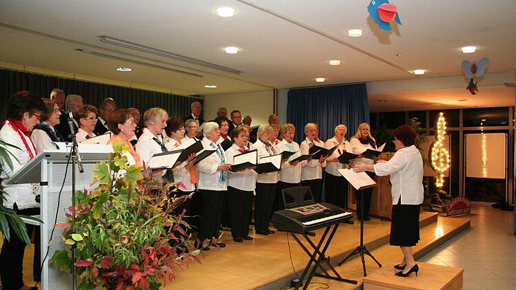 Der Chor des Liederkranzes Höchstadt, geleitet von Irina Konjaev. Foto: Evi Seeger