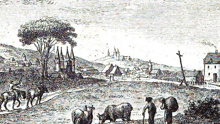 Holzstich von Bamberg aus dem Jahre 1810 von einem unbekannten Künstler