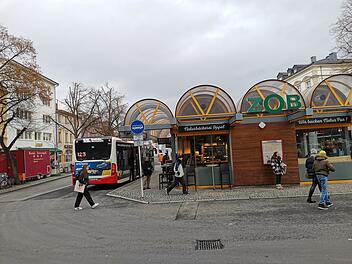ZOB Bamberg, Zentraler Busbahnhof im Herbst oder Winter