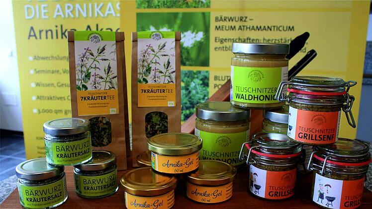 Kräuterprodukte aus Teuschnitz. Foto: Fränkische Rennsteigregion