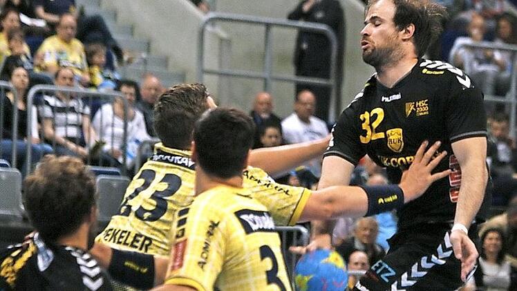 Das HSC-Lazarett wächst wieder: Adnan Harmandic musste in Mannheim nach 13 Minuten aufgrund von Adduktorenproblemen raus.  Foto: Iris Bilek