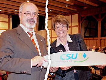 Jürgen W. Heike und Elke Protzmann am Rande einer CSU-Veranstaltung. Der Riss in der Fraktion der CSU im Neustadter Stadtrat ist zum offenen Bruch geworden.