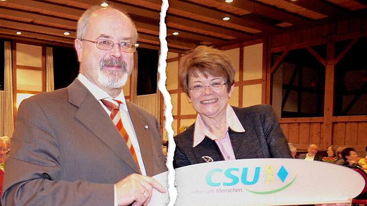 Jürgen W. Heike und Elke Protzmann am Rande einer CSU-Veranstaltung. Der Riss in der Fraktion der CSU im Neustadter Stadtrat ist zum offenen Bruch geworden.
