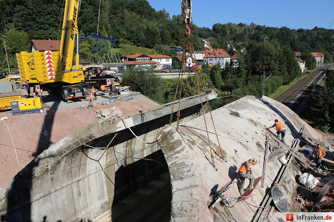 Br&uuml;ckenabriss in Kronach
