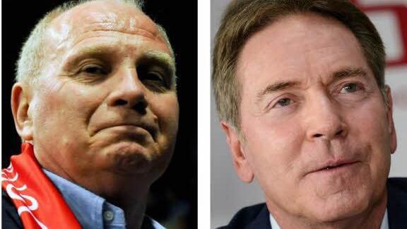 Uli Hoene&szlig; (links) und Michael Stoschek