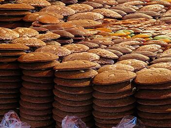 Elisen-Lebkuchen kannst du unter anderem auf dem Nürnberger Christkindlesmarkt finden.