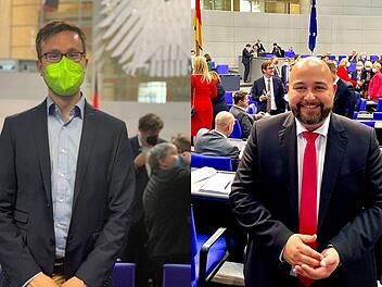 Für Johannes Wagner (Bündnis 90/Grüne, links) und Jonas Geissler (CSU) wird es seit Dienstag ernst in Berlin.