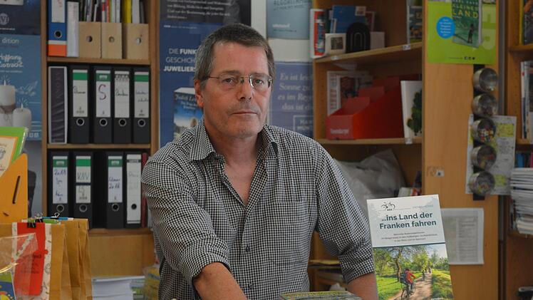 Manfred Schade von "'s Blaue Stäffala" Buchhandlung Foto: Ronald Heck
