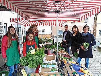 Die Gräfenberger können samstags wierder frisches Obst und Gemüse auf dem Marktplatz einkaufen. Foto: Petra Malbrich