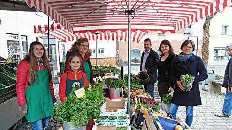 Die Gräfenberger können samstags wierder frisches Obst und Gemüse auf dem Marktplatz einkaufen. Foto: Petra Malbrich