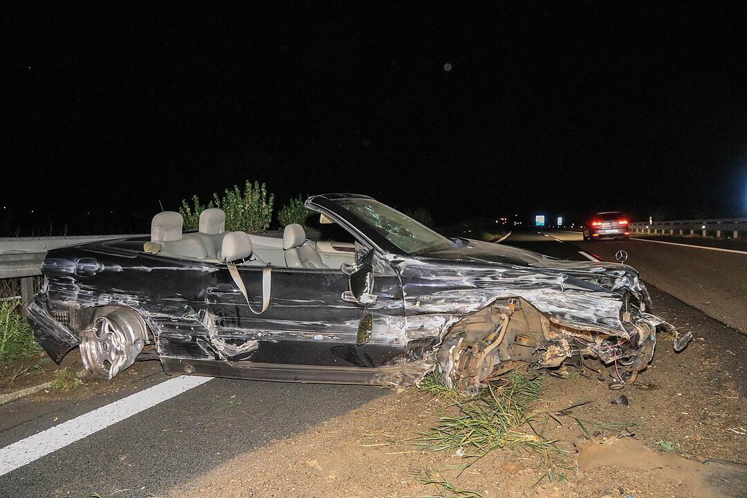 Schwerer Unfall auf A70 bei Ebelsbach: Mit 1,1 Promille gegen die Leitplanke