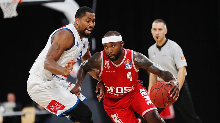 Neuzugang Tyrese Rice (rechts) war in der Vorbereitung mit 14,4 Punkten im Schnitt der korbgefährlichste Bamberger Spieler. Foto: Daniel Löb