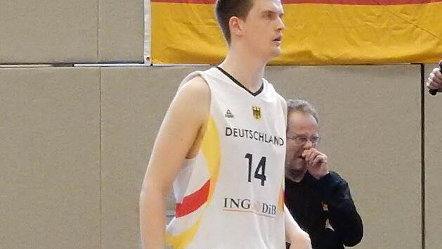 Moritz Sanders vom TSV Breiteng&uuml;&szlig;bach hatte sich mit der U18-Nationalmannschaft auf die EM vorbereitet. Das Turnier in der T&uuml;rkei wurde nun auf unbestimmte Zeit verschoben.  Foto: Udo Schilling